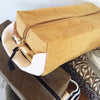Sustainable man's toiletry bag that is multi functional. Handmade from eco and vegan friendly Washable Paper.
